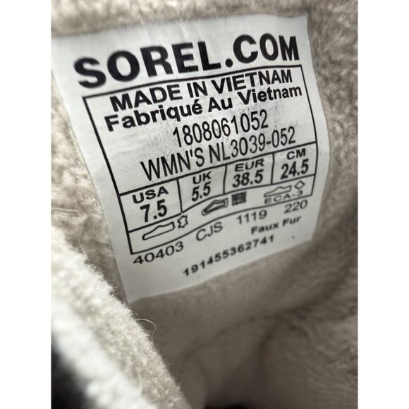 Sorel Winter Boots Womens 7.5 Explorer Joan Gray Suede Faux Fur NL3039-052 - Picture 5 of 8